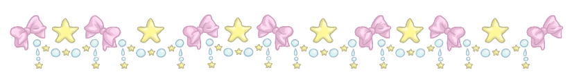border icon with bows and stars